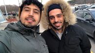 مهرداد صدیقیان و دوستش در روزهای سرد + عکس