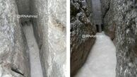 خروج سیلاب از کانال های زیرزمینی تخت جمشید/ تصاویر