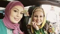 بهنوش بختیاری و سحر قریشی در ماشین لاکچریشون + عکس