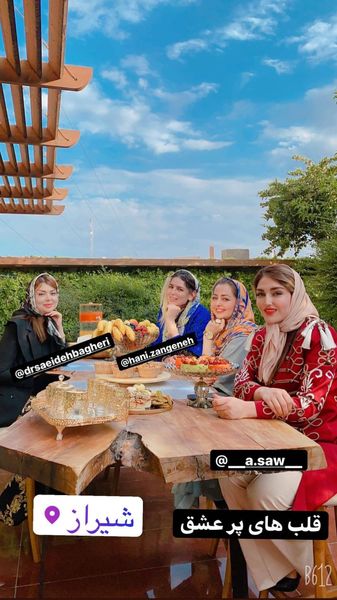 دورهمی نفیسه روشن و دوستانش در شیراز + عکس