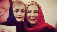 ۲ کودک در آغوش مرجانه گلچین و نعیمه نظام‌دوست
