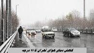 کاهش دمای هوای تهران تا ۱۱ درجه