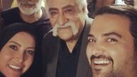 حشمت فردوس شاد و سرحال میان خانواده اش+عکس
