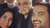 حشمت فردوس شاد و سرحال میان خانواده اش+عکس
