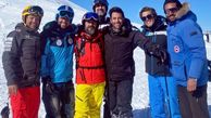 بازیگران مشهور در حال اسکی + عکس