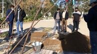 مراسم تشییع پیکر «آزاده نامداری»+تصاویر