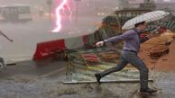لحظات دلهره آور از هم‌ زمانی انفجار و طوفان در مسکو+ فیلم