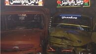 چهار مصدوم در تصادف پژو و کامیون