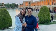 بانوی قهرمان شطرنج با همسرش