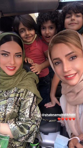 شبنم قلی خانی و لیلا اوتادی و فرزندانشان + عکس