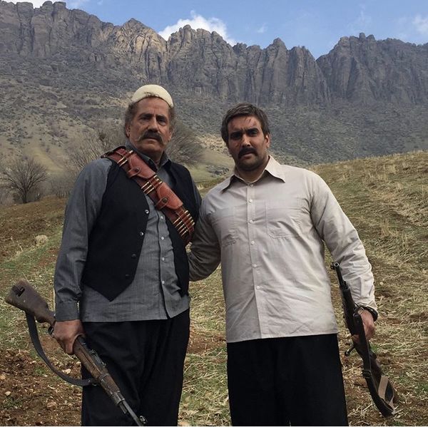 مجید مظفری و پوریا پورسرخ با لباس های روستایی + عکس