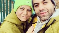 رضا بهرام و مادرش در یک روز پاییزی + عکس