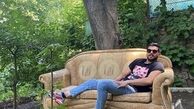 سینا مهراد در باغی زیبا + عکس