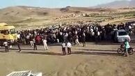 جاده کهنوج برای دقایقی بسته شد