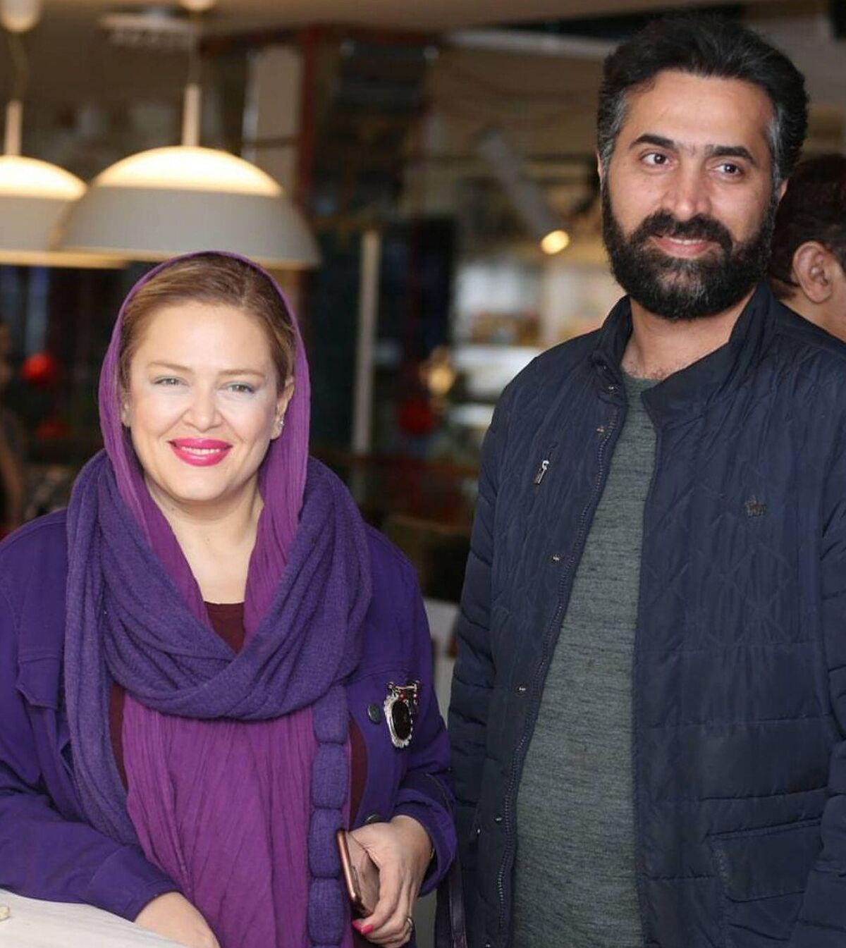 تیپ جذاب بهاره رهنما کنار همسرش+ عکس