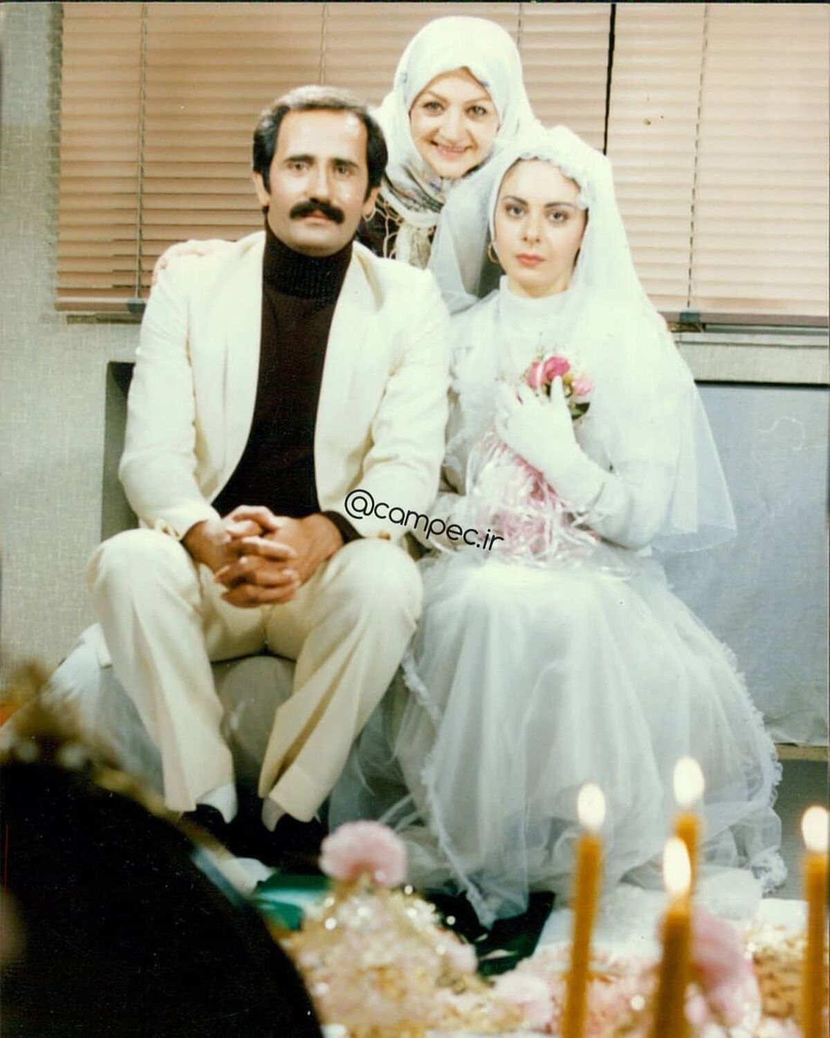 عکس افسانه بایگان با لباس عروس