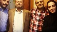 دختر و پدر بازیگر در کنار همکارانشان + عکس