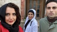 شبنم قربانی در پشت صحنه ملکه گدایان + عکس