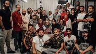 مینا وحید در جمع همکارانش + عکس