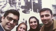 عکس امین زندگانی و همسرش با کوچه های خاطره