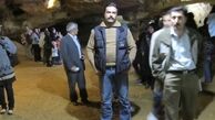 بازیگر مشهور در غار علیصدر همدان + عکس