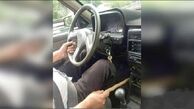 جنجال تصویر تکان دهنده از رانندگی پیرمرد ایرانی 