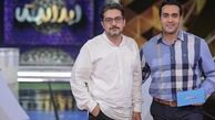 پوریا پورسرخ در کنار تهیه کننده برنامه ایرانیش + عکس