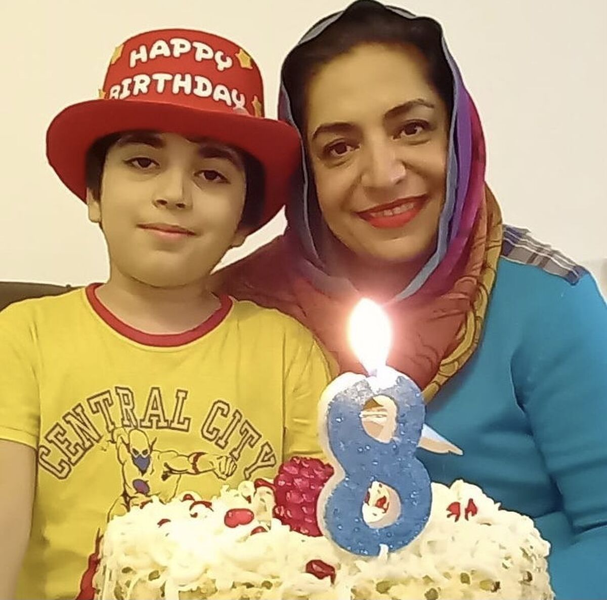 ساناز سماواتی و پسرش + عکس