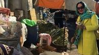 الهام حمیدی در بازار محلی شمال+عکس
