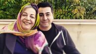 عکس مرضیه برومند با امیر آقا جمالی