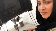ژست کارگردانی نیکی کریمی در فیلم جدیدش+عکس