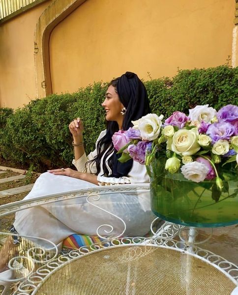 مریم معصومی در حیاط خانه ویلایی اش + عکس