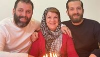 امیررضا دلاوری در جشن تولد مادرش