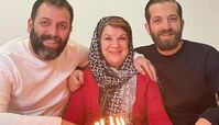 امیررضا دلاوری در جشن تولد مادرش