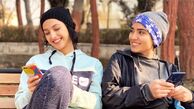 ورزش کردن خانم های بازیگر جوان در پارک + عکس