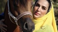 اسب زیبای خانم بازیگر + عکس