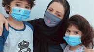 ماسک‌زدن شیلا خداداد و فرزندانش در روزهای کرونایی + عکس