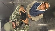 عکس بامزه نیما فلاح و همسرش در آسانسور