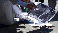 تظاهرات کنندگان تصاویر ترامپ و نتانیاهو را به آتش کشیدند