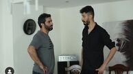 بهرام افشاری در کنار کارگردان سریال های عاشقانه + عکس