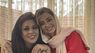 نفیسه روشن در آغوش بازیگر مشهور + عکس